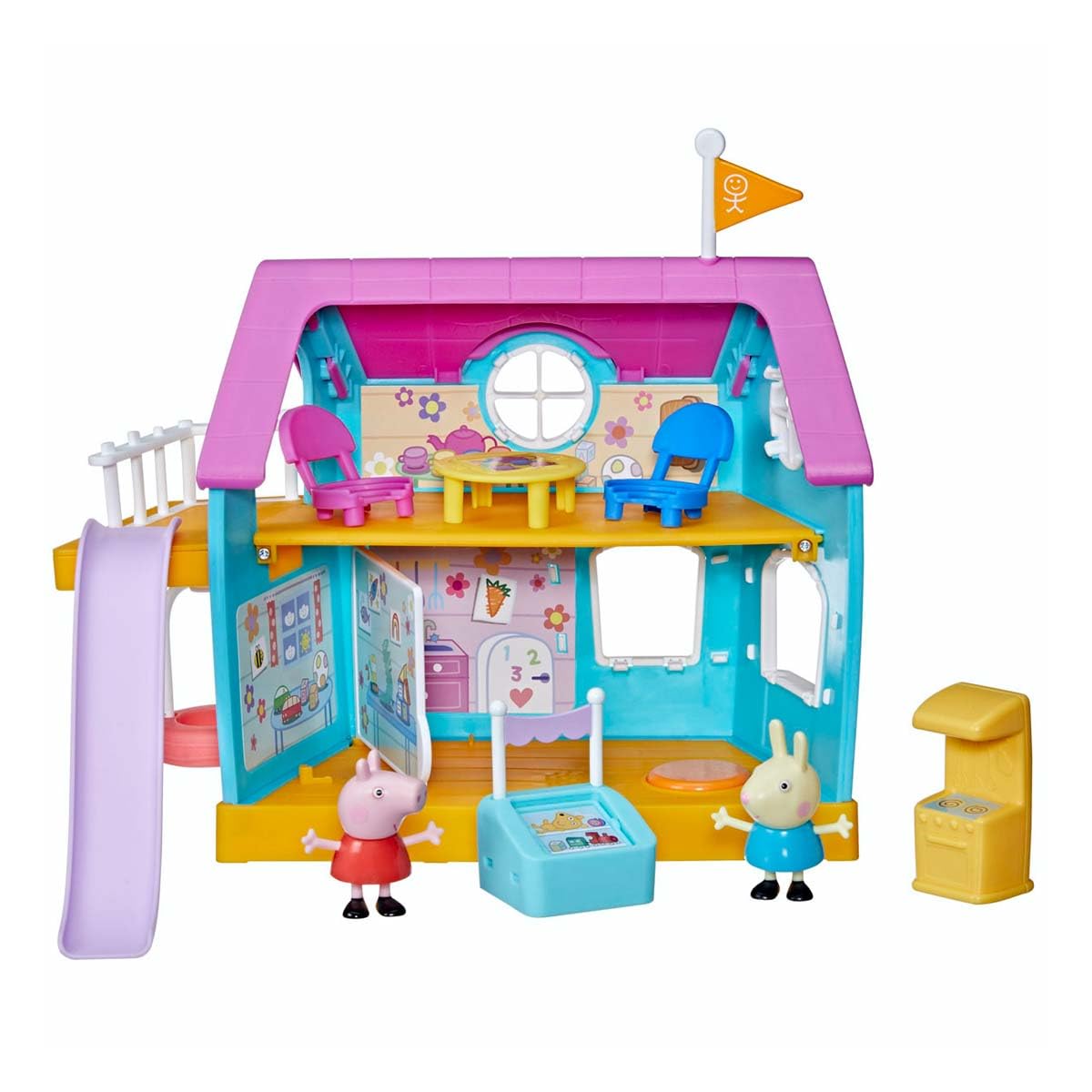 Peppa Pig Peppa’s Club Kids-Only Clubhouse Pre-school Toy; Sound Effects; 2 Figures, 7 Accessories; Ages 3 and Up