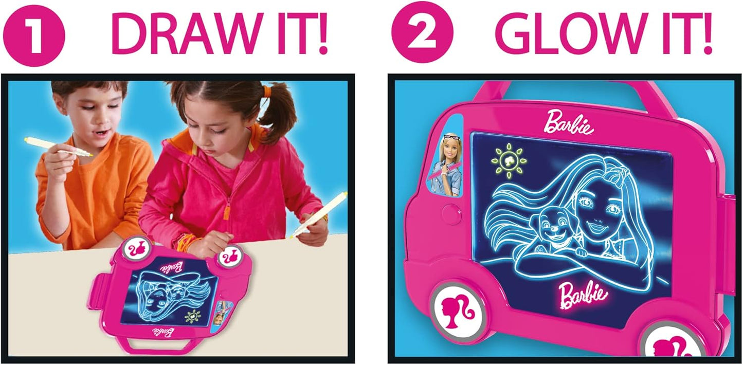 John Adams | Barbie Camper Van GLOWPAD: light up drawing tablet for endless creative fun anywhere! | Arts & Crafts | Ages 3+