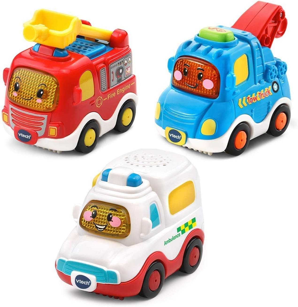 Vtech 242163 Toot Drivers 3 Car Pack Emergency Vehicles (Fire Engine, Ambulance, Tow Truck), Multicoloured